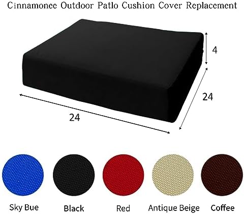 Cinnamonee 2 Pack Black Water Resistant Cushion Covers
