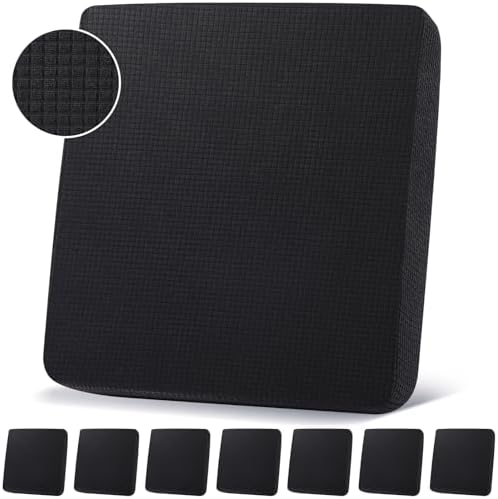 Newwiee 8 Piece Outdoor Cushion Covers Black