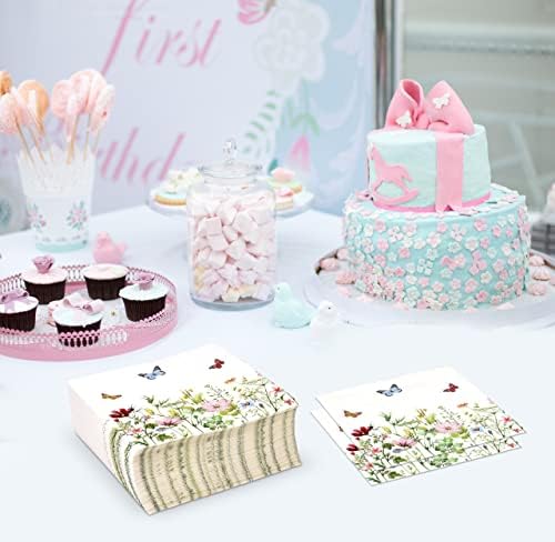 Gift Boutique 100 Pcs Floral Cocktail Napkins