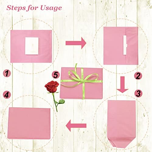 100 Sheets Pink Tissue Paper for Wrapping and Crafting