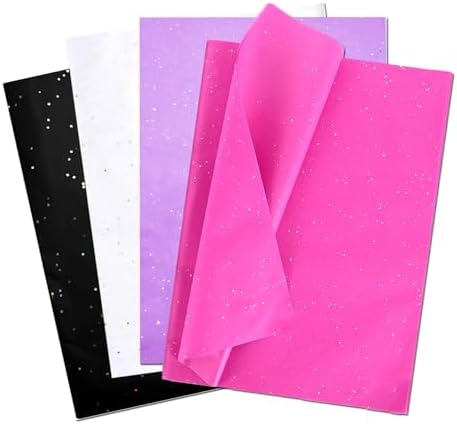 60 Sheets Glitter Tissue Paper Gift Wrap