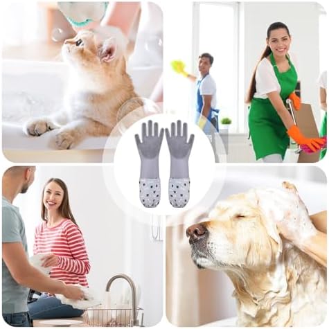 Erice Pet Grooming Gloves Colorful Reusable