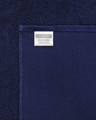 COTTON CRAFT Pool Lounge Chair Cover 2 Pack Navy Blue