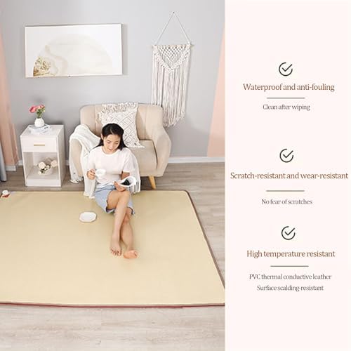 Electric Heating Carpet with 60 Level Thermostat and 12 Hour Timer