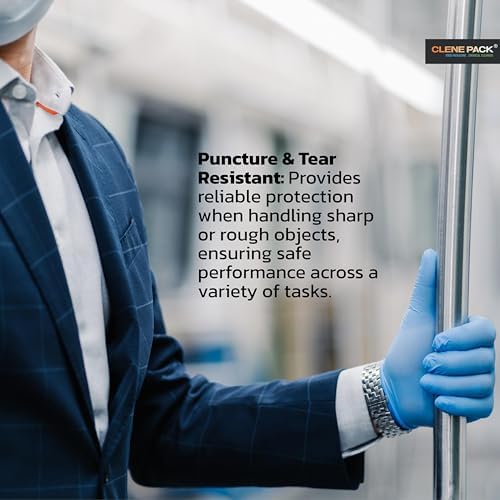 Heavy-Duty Nitrile Gloves 4Mil 9in Food Safe Blue 1000pcs