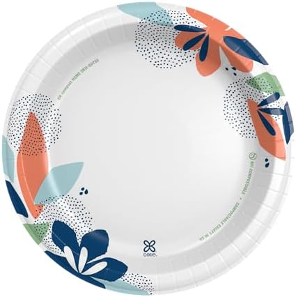 Dixie Large Paper Plates 10 Inch 204 Count 2X Stronger