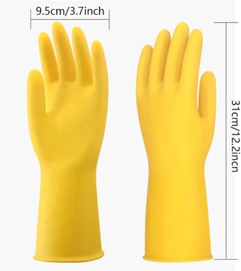 Reusuable Rubber Gloves for Kitchen Cleaning and Pet Care