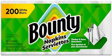 Bounty Quilted Napkins 1210x12 White 200Pack