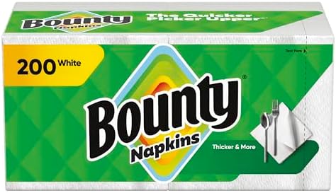 Bounty Quilted Napkins 1210x12 White 200Pack