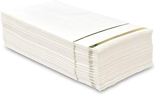 Gift Boutique 100 Gold Trim Lined Napkins Elegant Dinner Party Use
