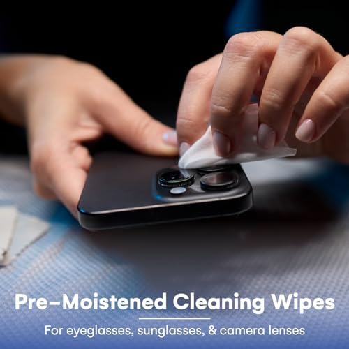 Care Touch Lens Wipes for Eyeglasses - 400 Count Portable Cleaners