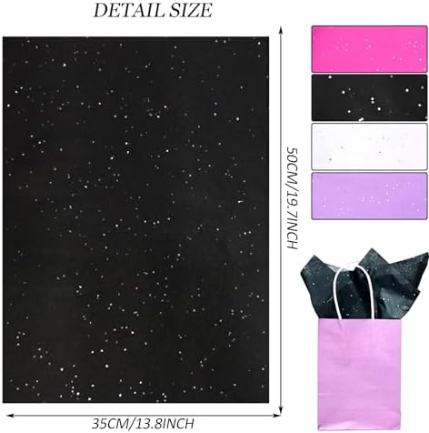 60 Sheets Glitter Tissue Paper Gift Wrap