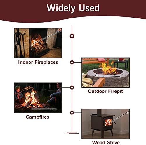 SIMOND STORE 40-Inch Fire Pit Poker Black