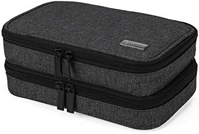 Yarwo Insulin Cooler Travel Case with 4 Ice Packs Black