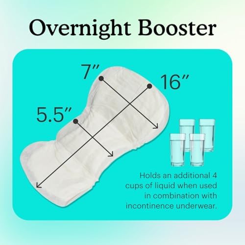 Because Premium Incontinence Booster Pads 22 Count Leak-Proof Soft Unisex
