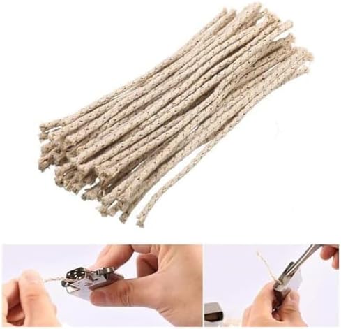 GSHLLO 100 Pcs Cotton Fuel Lighter Wicks