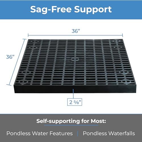 36x36 Heavy Duty Fountain Basin Grate - Black Rustproof Cuttable