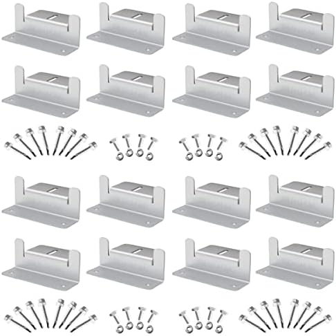 16 Units Solar Panel Mounting Z Brackets for RVs and Boats
