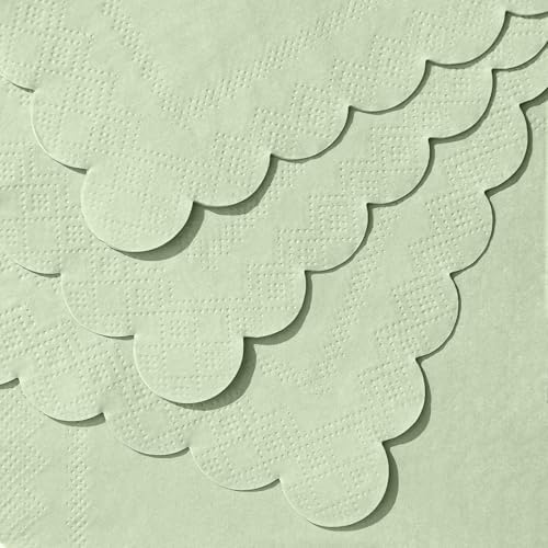 120 Pcs Sage Green Cocktail Napkins