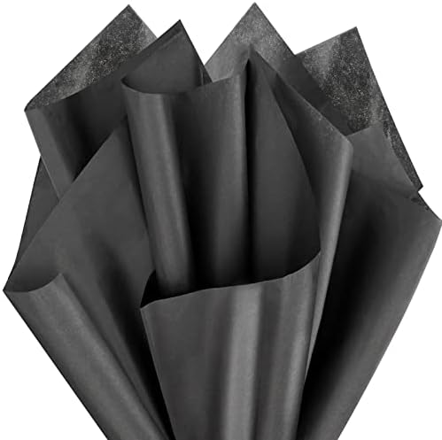EUSOAR Black Wrapping Tissue Paper 20x30 Inches 200pcs
