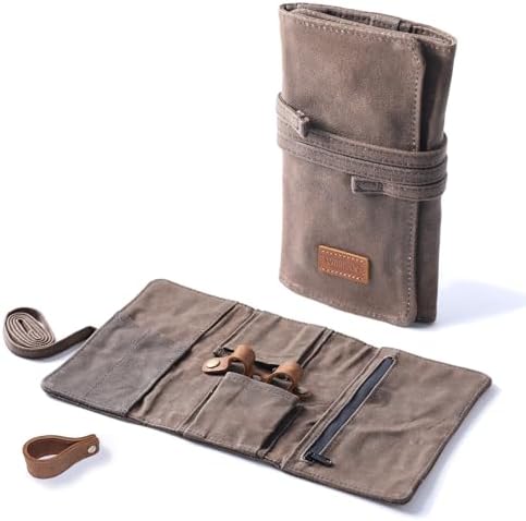 Whitlucks Waxed Canvas Pipe Pouch with Leather Stand