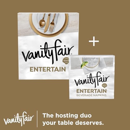 Vanity Fair Beverage Paper Napkins 40 Count 49x49