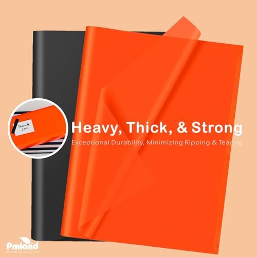 PMLAND Gift Wrapping Tissue Paper Black Orange 20x26 60 Sheets