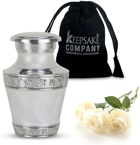 Little Urns for Human Ashes White - Small Urn for Cremation