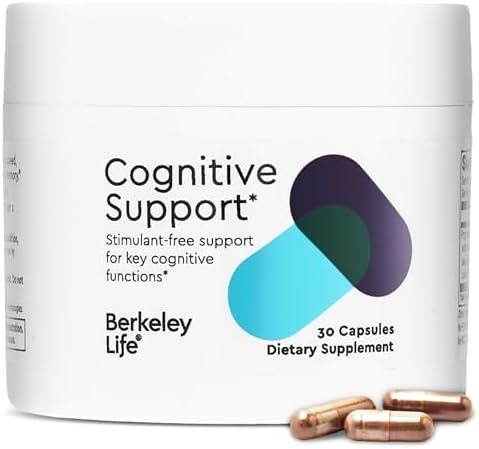 Berkeley Life Cognitive Support Supplement for Memory Focus - 30 Capsules