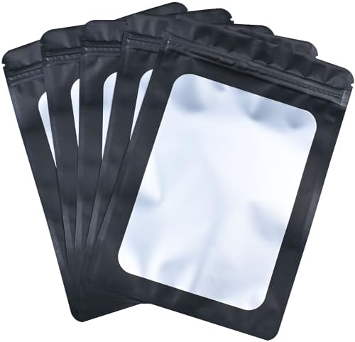 Resealable Mylar Pouch Pen Bags 100PCS Black 55 x 8 Inch