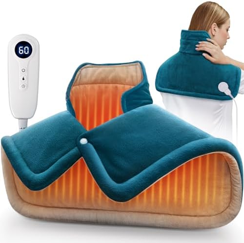 DHFLIP 2lb Weighted Heating Pad for Neck and Shoulder Pain Relief