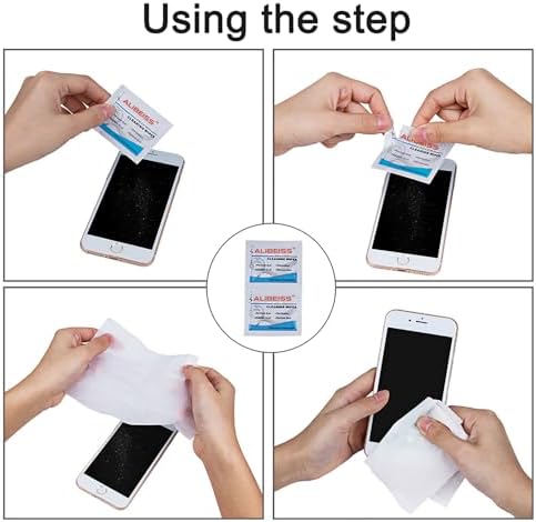 ALIBEISS Pre-Moistened Lens Wipes Pack of 100