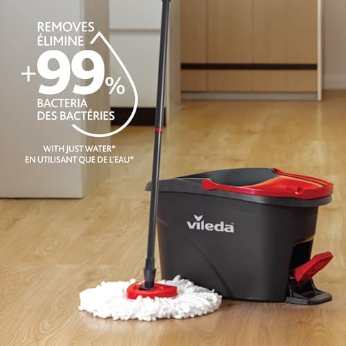Vileda EasyWring Microfiber Spin Mop and Bucket Floor Cleaning System