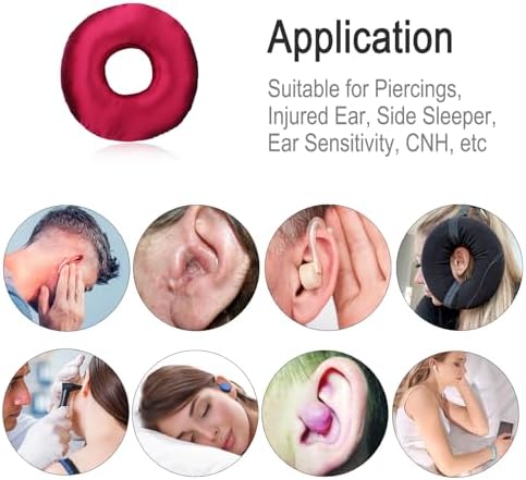 Washable Silky Satin Ear Pillow with Removable Case for Ear Pain Relief