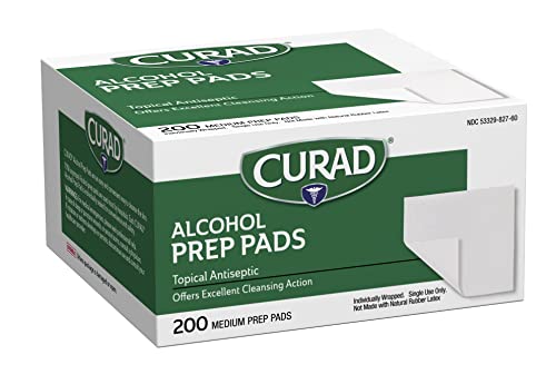 Curad Alcohol Disinfectant Prep Pads 200 Count