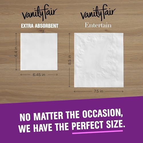 Vanity Fair Extra Absorbent Paper Napkins 160 Count