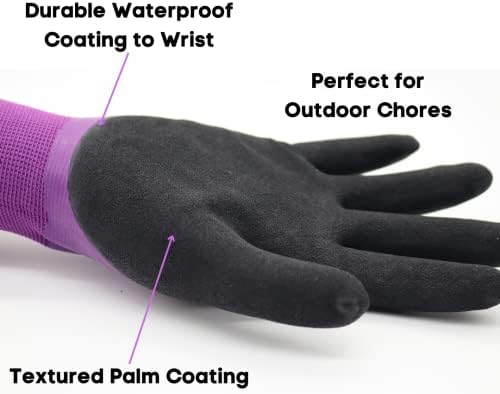Red Steer A204 Flowertouch H2O Purple Womens Waterproof All Purpose Gloves