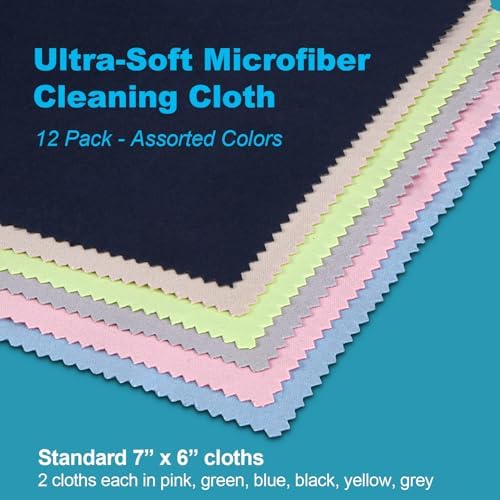SmoTecQ 12 Pack Premium Microfiber Cloths