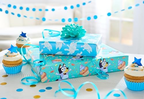American Greetings Reversible Bluey Wrapping Paper 40 sq ft