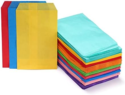 Quotidian Black Greaseproof Paper Bags 4x6 Pack of 100