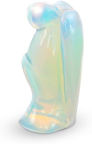 Original Pocket Guardian Angel with Serenity Prayer Card - Opal Healing Stone Figurine