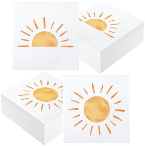 50 pcs Boho Sun Paper Napkins for Birthday Party