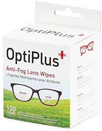 OptiPlus Anti-Fog Pre-Moistened Lens Wipes 100 Count