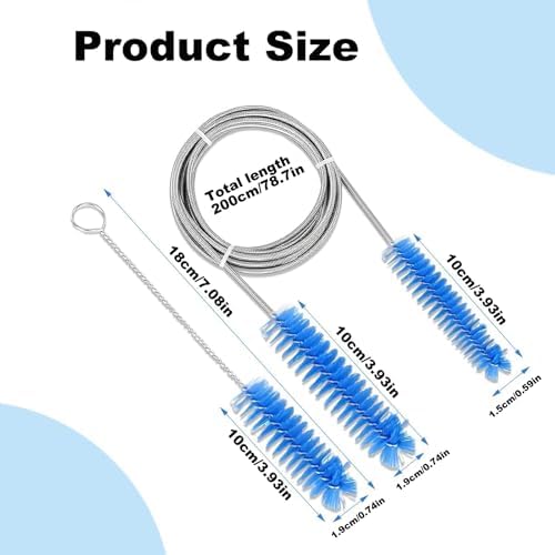 CPAP Tube Cleaning Brush Kit 7 Feet Flexible and 7 Inches Handheld