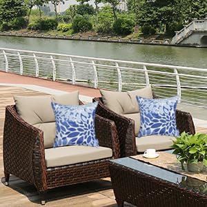 XXPILOS Outdoor Throw Pillows Set of 2 18x18 Inch