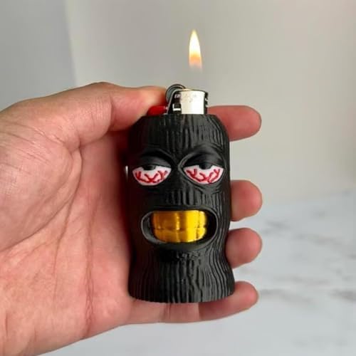 2 Pack Ski Mask Lighter Sleeve Funny Balaclava Holder for Bic Lighters