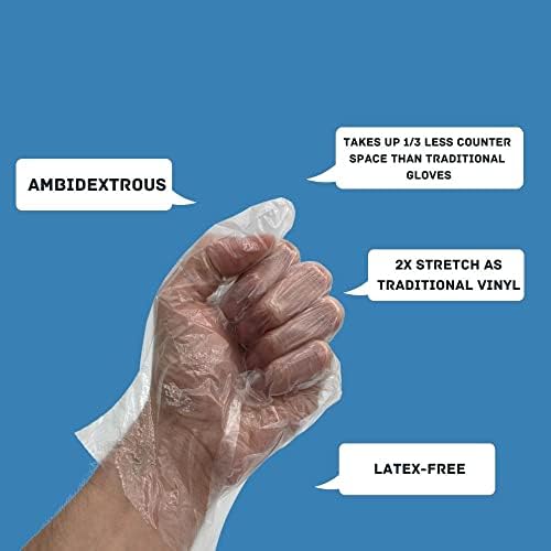 Disposable Food Gloves 2000 Pack Clear X-Large 20 Mil