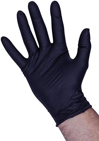 Premium Guard Nitrile Gloves 6 Mil Black 100 Per Box