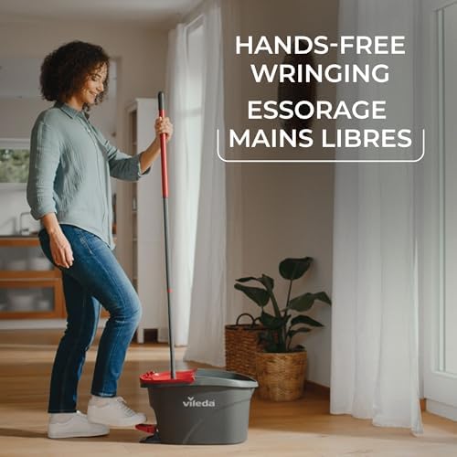 Vileda EasyWring Microfiber Spin Mop and Bucket Floor Cleaning System