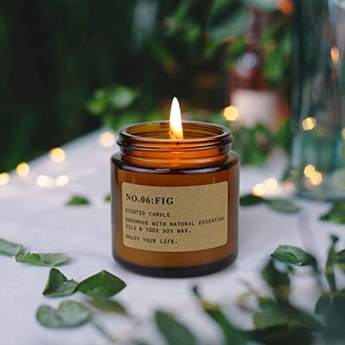 6 Pack Amber Jar Soy Candles Gift Set for Women